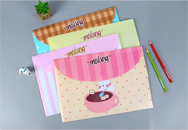 cute Cartoon file folder bag School Supplies File Folder File bag A4 paper document kawaii Office Portfolio dosya material escolar