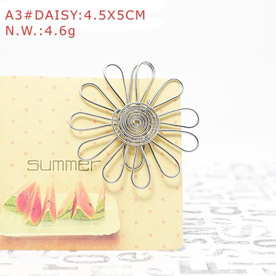 A3 DAISY PAPER/NOTE/CARD CLIP PRACTICAL NOVELTY CREATIVE STAINLESS WIRE HAND-MADE ART CRAFTS WEDDING BIRTHDAY HOME OFFICE GIFT PRESENT