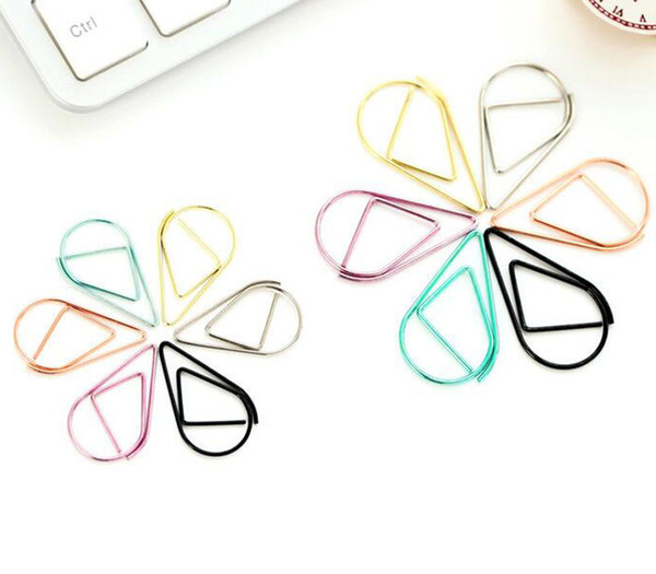 25mm clip metal drop shape paper clips metal clips office clips kawaii bookmark office school stationery 1250pcs