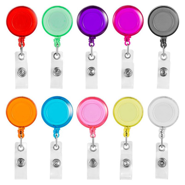 Clip on Retractable Badge Reel with Belt Clip for ID Cards Badge Key Keychain Holders 10 pcs Different Colors