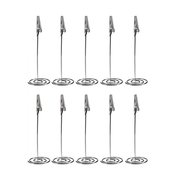 10pcs Place Card Holder Memo Holder Clip Photo Table Number Silver