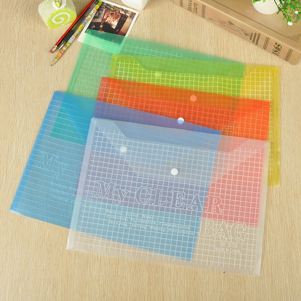 Office A4 Transparent Plastic Advertising File Bag Stationery Filing Supplies Student File Bag School Office Supplies Document Pouch Bags