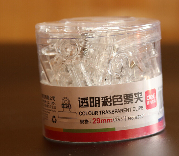 3 box/lot ,29mm White color High qulity transparent plastic clips