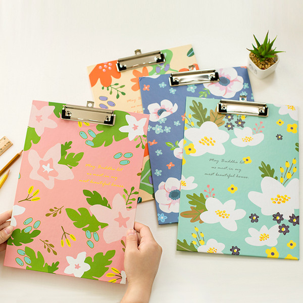 Wholesale-The students in the A4 folder board Clip Notes file folder clip notes paper stationery writing pad