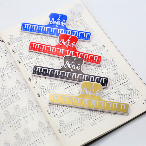 Fashion Music Book Note Paper Ruler Sheet Music Spring Clip Holder For Piano Guitar Violin Viola Cello Performance Practice ZA5789