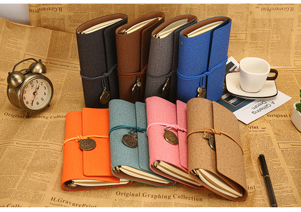 NEWLIFE A6 80 Sheets Portable Soft Leather Student Daily Memo Loose-leaf Hand Book Journal Notebook For School Season Gift