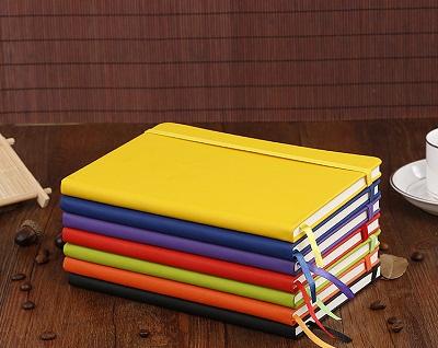 Classic Notebook Hardcover Notebook A5 Costom Design College Ruled PU Leather with Pocket Elastic Closure Banded 13.8*20.7/100sheets