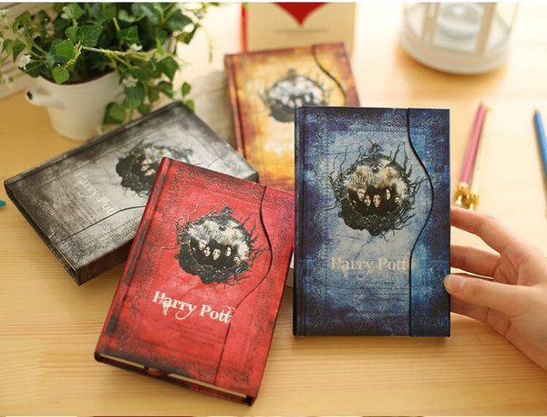 Vintage Harry Potter notepads Retro paper Magic Diary Book Notepad Magnet Notebook office school supplier student paper notebooks