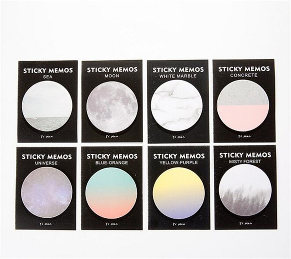 200pcs Natural Dream Series Self-Adhesive Memo Pad Sticky Notes pop up Bookmark notes School Office Supply C165