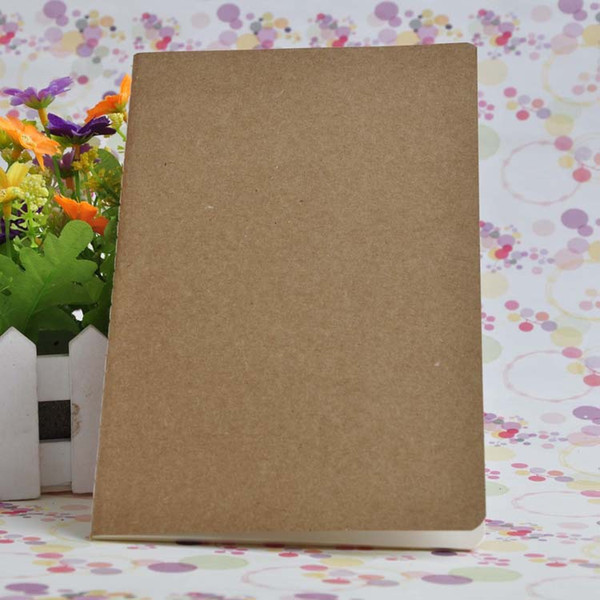 A5 Blank Inside Page Notepads Cowhide Paper Notebook Solid Color Copybook Classical Notepad Simple Notebooks Factory Direct Sales 1 4jc R