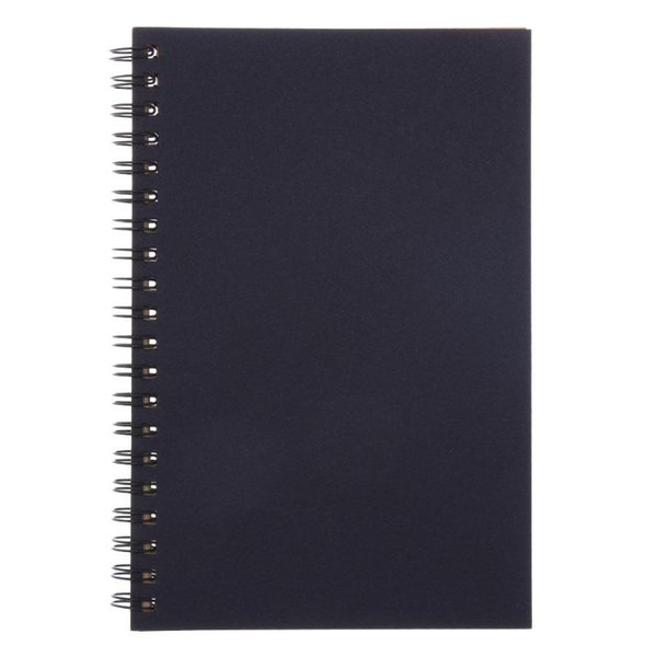 Black Cover Blank Sketchbook Spiral Journal Diary Notebook Note Book Caderno Papelaria Material Office School Stationery Supply