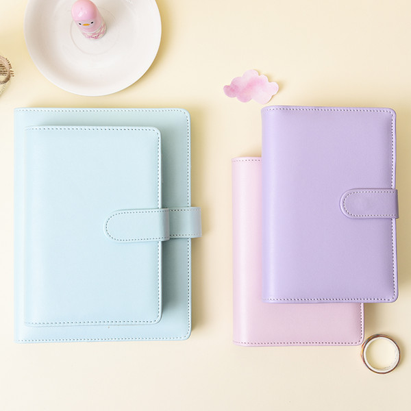 A5 A6 Loose-leaf Notepad Macaron Candy Color Multifunctional Handbook Loose-leaf Notebook Spiral Binder Stationery For School