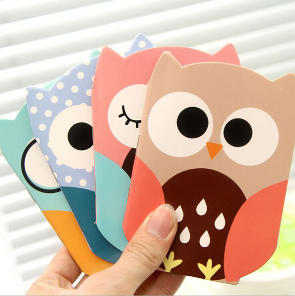 Wholesale- 1 PCS Mini Cute Kawaii Owl Notebook Portable Writing Paper Notepad Office School Diary Stationery Kids Gift