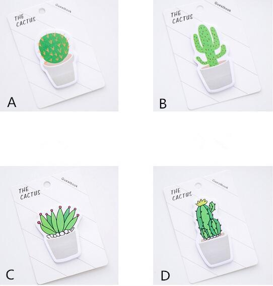 Popular 30 pages/pack Fresh Cactus Love Memo Pad Sticky Notes Memo Notebook Stationery Papelaria Escolar School Supplies