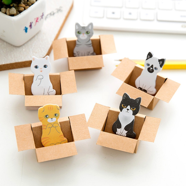 Cute Kitty House Kawaii Magnetic Paper pad Bookmark Lovely Cat dog Book Marks Office School Supplies Sticker Sticky Notes