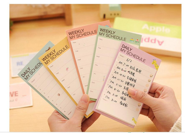 Wholesale DIY Cute Sticky Notes Student Stickers Planner Kawaii Stationery Office Supplies Paper Sticky Message Note Stickers Scrapbooking