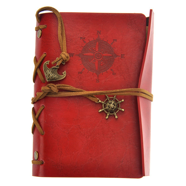 Vintage Pirate Anchor PU Notebook Cover Loose-Leaf String Bound BlankNotepad Travel Journal Diary Jotter Gift