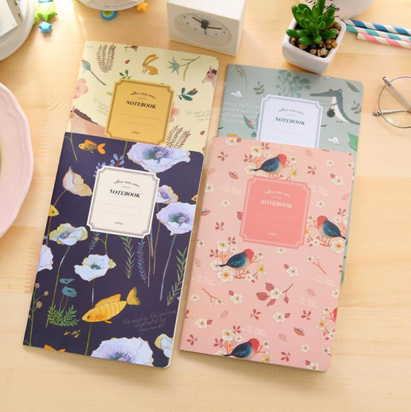 Cute Mini Vintage Flower Notebook Lovely Animal Notepads for Kids Gifts Korean Stationery Free Shipping LX4002