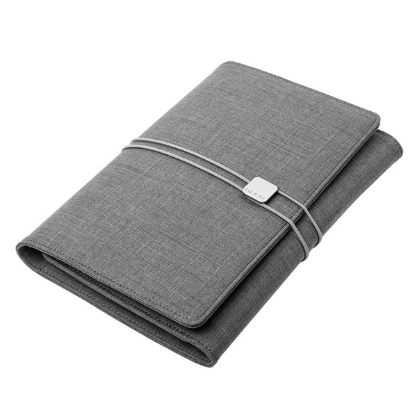 A5 Business Notebook Blank Meeting Diary Journal Gift Loose-leaf Spiral Bound Waterproof Cover with Pen