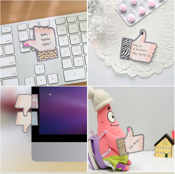 5%off Hot Sale Creative Stationery Cute Thumbs Notes Sticky Note N Times Posted Bookmarks Office Supplies Drop Shipping 20pcs/lot