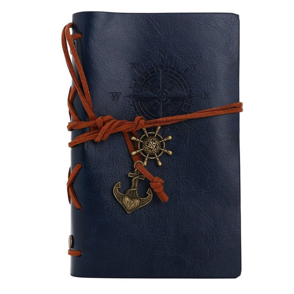 Spiral Notebook Diary Notepad Vintage Pirate Anchors PU Leather Note Book Replaceable Stationery Gift Traveler Journal