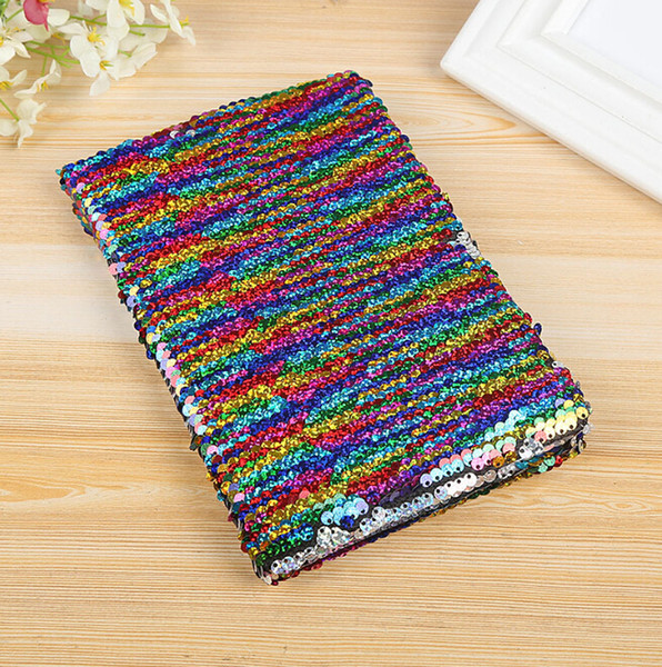 10 Styles Double-sided Sequins Hardcover Notebook Creative Notepad notes Boutique Student Supplies Writing Stationery