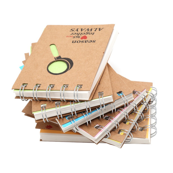 Spiral Coil Stationery Cartoon Recite Portable Notebook Creative Notepad Business Diary Office Student Kraft notebook