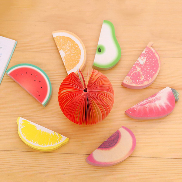 Fruit Paper Sticky Notes Scrapbooking Note Memo Pads Portable Scratch Paper Notepads Post Sticky Diy Apple Pear Shape Convenience Stickers