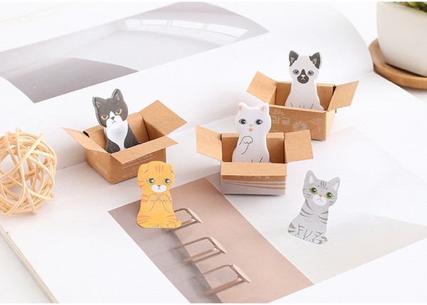 Funny Kitty House Sticker Tab Sticky Notes Cute Cat Memo Pads Stationery Office School Supplies wen6551