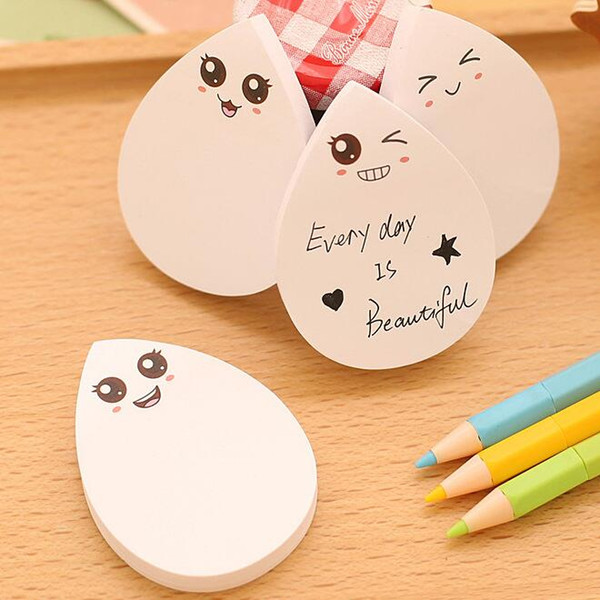 kawaii waterdrop design fun sticky notes stationery paper memo pad cute planner stickers office supplies