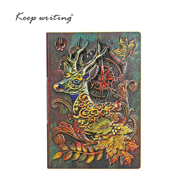 A5 Journa For Animal Lovers with Deer In Flowers For Journaling Writing Planning and Doodling Lined Notebook Vintage Retro COVER