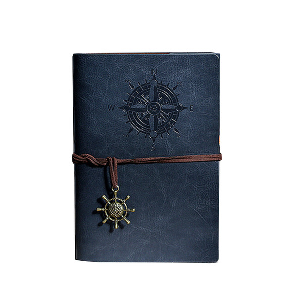 Classic Vintage Retro Classic Leather Notebooks Blank Pages And Journals Copper Plated Sea Pirate Anchor Travel Paper Sketchbook