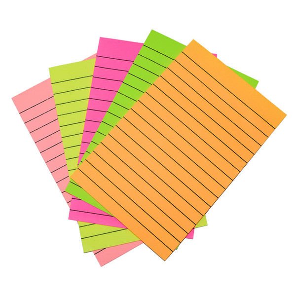 Sticky Notes Memo Self-Stick Notes - Bright Color Lined Sticky Notes 4 in x 6 in, 50 Sheets/Pad Easy Post for Office, Sch