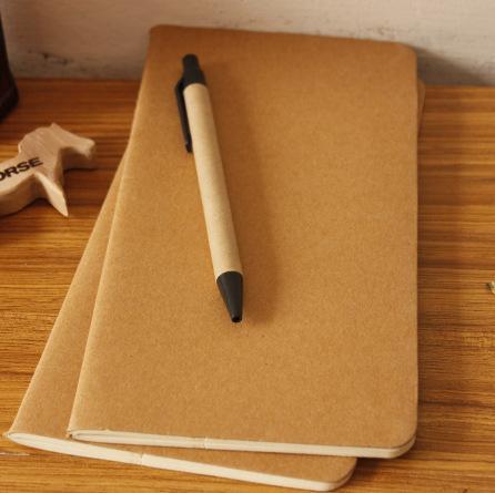 1pcs cowhide paper notebook blank notepad book vintage soft copybook daily memos Kraft cover journal Calendar 01623