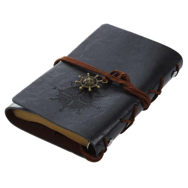 Hot sale Retro Vintage Leather Bound Blank Pages Journal Diary Notepad Notebook