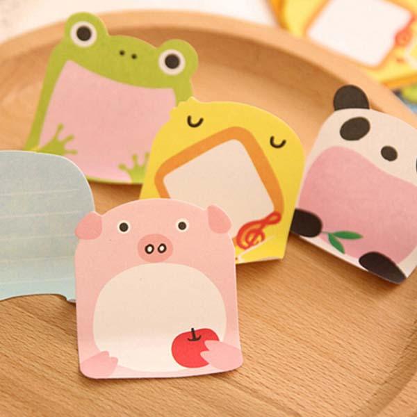 20 sets/lot Cartoon Animal Sticky Notes Creative Post Notepad Filofax Memo Pads Office Supplies School Stationery Prize Free Shipping