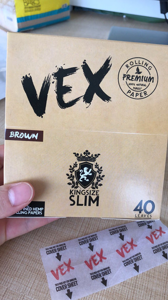 VEX kingsize slim rolling papers 108*44 mm 40 leaves/booklet 50booklets/box