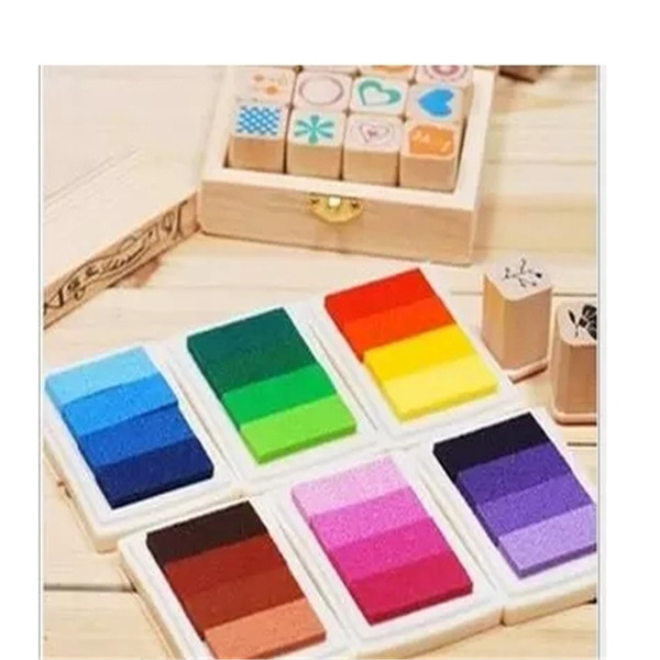 DHL Free shipping 200pcs ink pad color gradual change inkpad for stamp