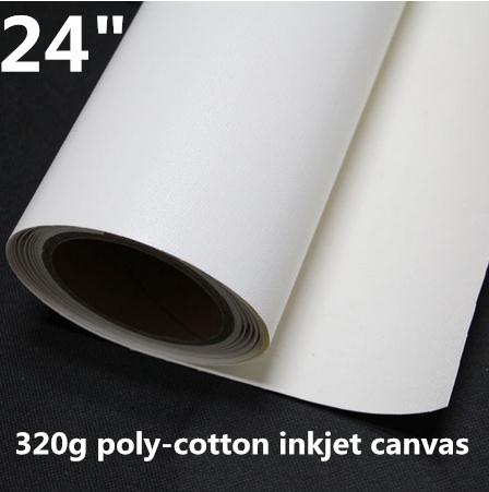 24in Poly Cotton Printing Fabric Polycotton Canvas Roll For Inkjet Printing