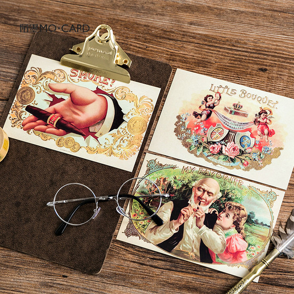 3 set/1 lot Retro Golden Age Greeting Card Postcards Birthday Bussiness Gift Card Set Message Card