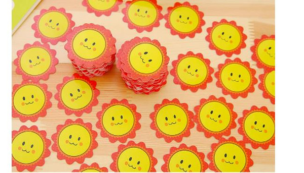 New Kindergarten sunflower reward card children encourage card primary school card 50pcs/pack