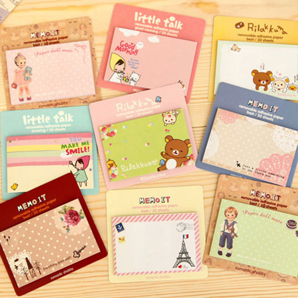 [Full 28 shipping] Korea stationery fresh and lovely cartoon Meng things N times posted sticky paper notes Creative