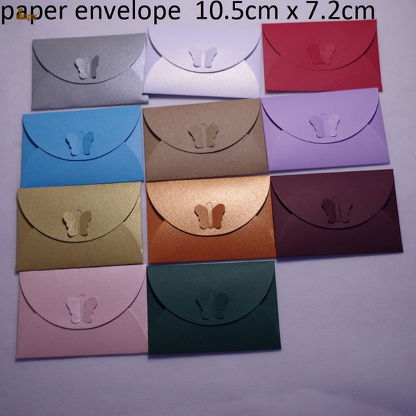 2018 Rushed 100pcs 10.5cmx7cm Pearl Paper Cute Colorful Butterfly Clasp Envelopes/mailer-wedding Party Invitation,stuff Vip Cards, Namecards