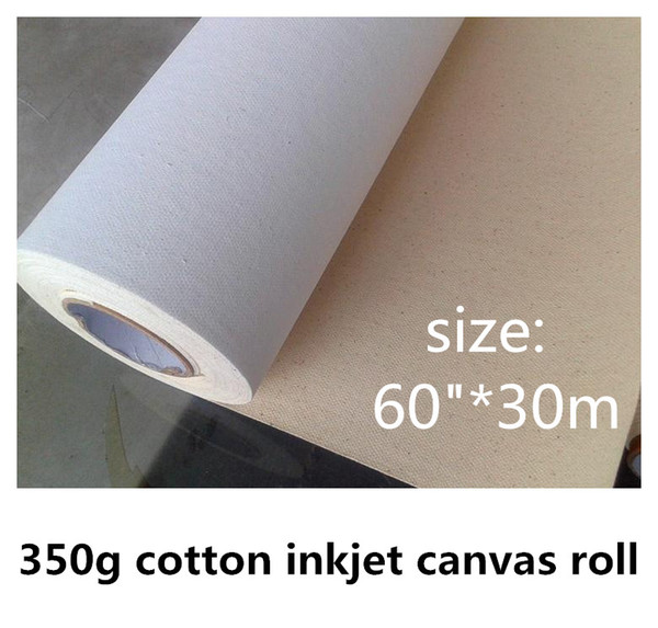 60in*30m 350gsm Waterproof cotton Inkjet Printing Canvas wide format roll