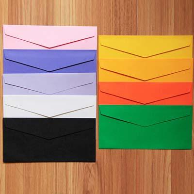 50pcs Envelopes Paper Envelopes 220*105mm Color Envelopes Cute Colorful Baby Gift Craft Envelopes for Wedding Letter Invitations Papelaria