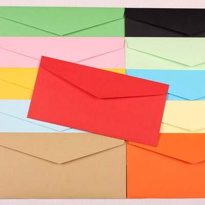 50pcs Envelopes Paper Envelopes 220*105mm Color Envelopes Cute Colorful Baby Gift Craft Envelopes for Wedding Letter Invitations