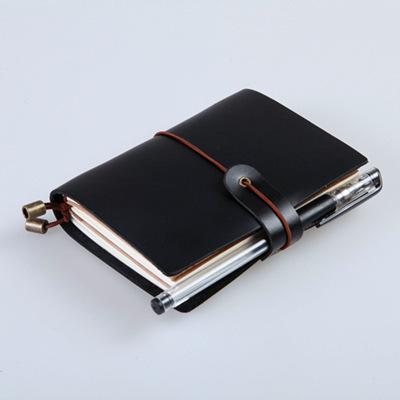 Hot Selling Black Rope Notebook Vintage Traveler's Notebook Diary Paper Genuine Leather Handmade Sketchbook Notepad TPN006