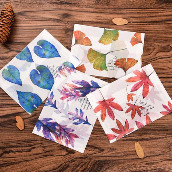 Creative 32 pcs/lot Romanic Maple Leaves Parchment Paper Envelope Semitransparent Letter Notes File Storage Paper Gift New Bag Papelaria