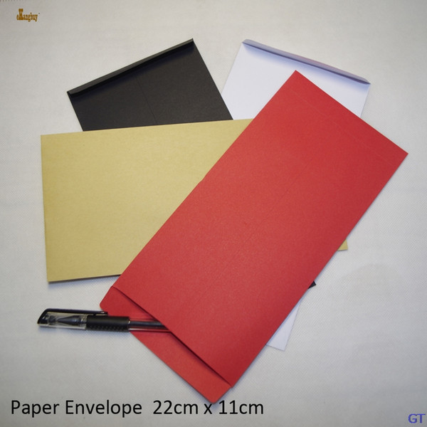 50pcs/lot 22cmx11cm Chinese style retro envelopes postcard take photo collection money pack standard No.5 wedding invitation