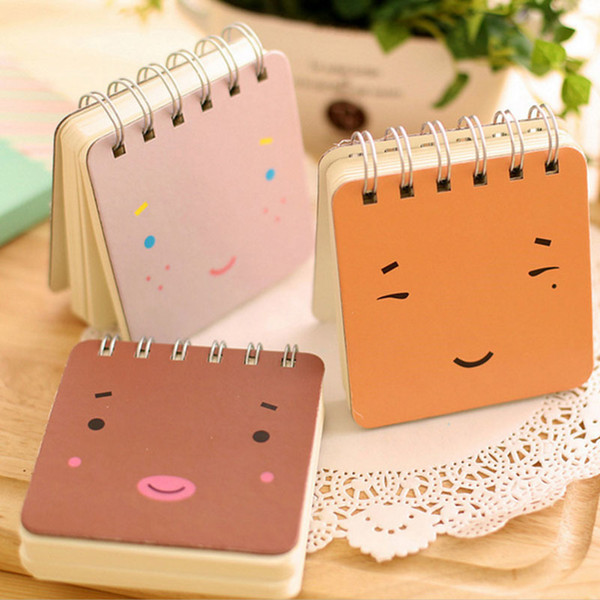 Kawaii Cute Expression Coil For Spiral Notebook Portable Pocket Notebook For School Supplies